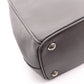 PRADA Galleria Handbag, Leather, Gray, Women's, 2-Way Crossbody, Silver Hardware, Triangle Logo