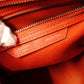 CELINE Luggage Micro Shopper Handbag, Leather, Orange, Tote Bag