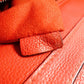 CELINE Luggage Micro Shopper Handbag, Leather, Orange, Tote Bag