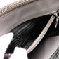 PRADA Galleria Handbag, Leather, Gray, Women's, 2-Way Crossbody, Silver Hardware, Triangle Logo
