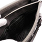 PRADA Galleria Handbag, Leather, Gray, Women's, 2-Way Crossbody, Silver Hardware, Triangle Logo