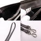 PRADA Galleria Handbag, Leather, Gray, Women's, 2-Way Crossbody, Silver Hardware, Triangle Logo