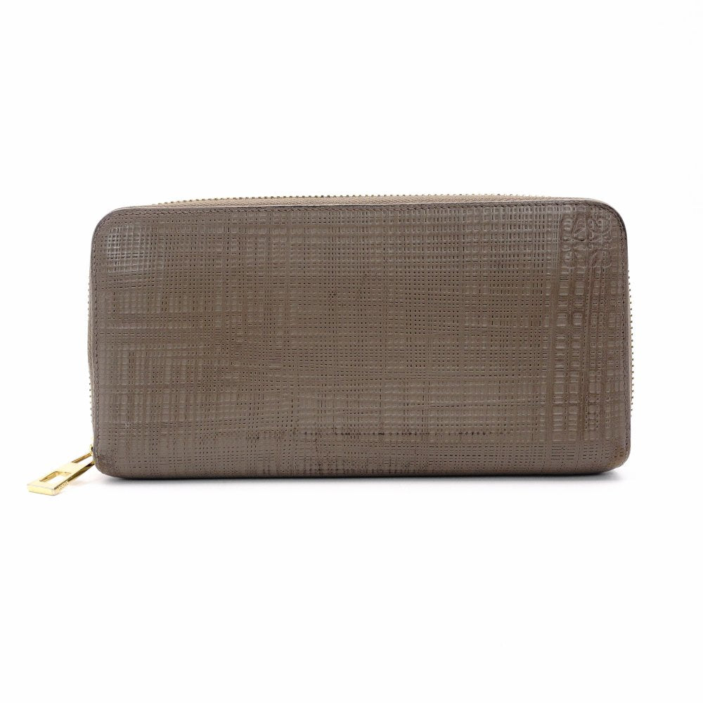 LOEWE Anagram Long Wallet Leather Women's Brown