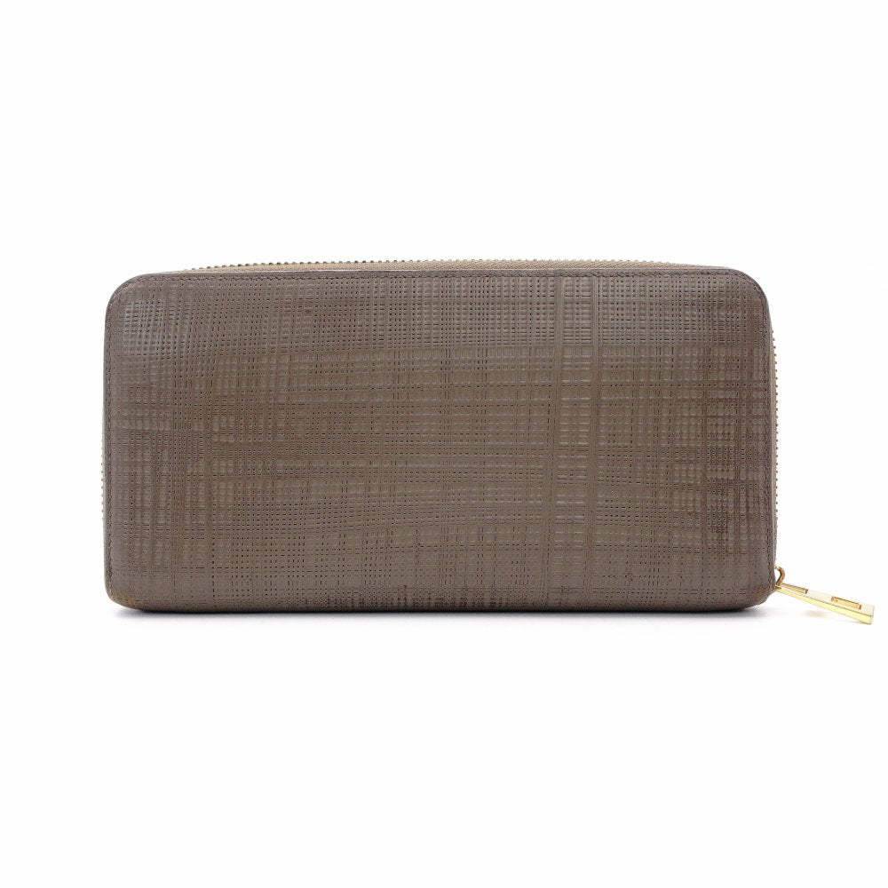 LOEWE Anagram Long Wallet Leather Women's Brown