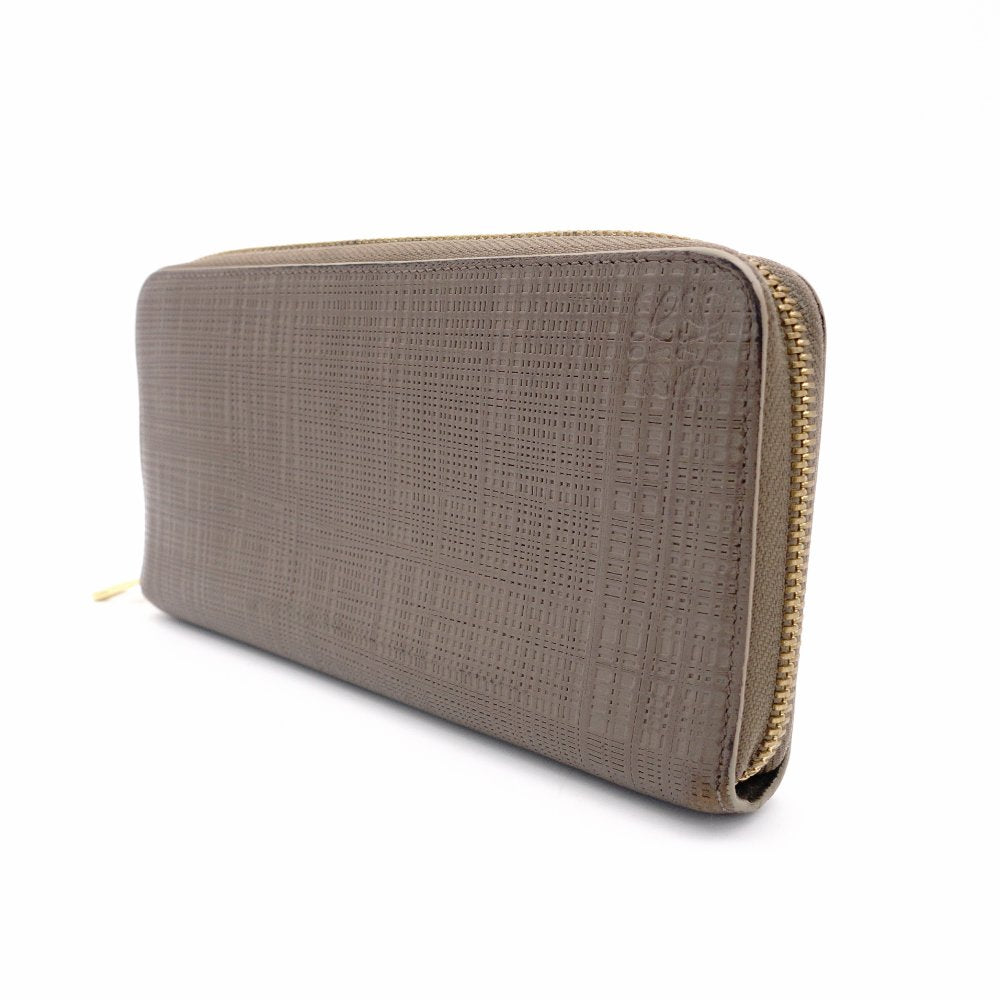 LOEWE Anagram Long Wallet Leather Women's Brown