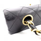 CHANEL Lambskin Single-Flap Classic Matelassé Shoulder Bag, Leather, Black with Gold Hardware