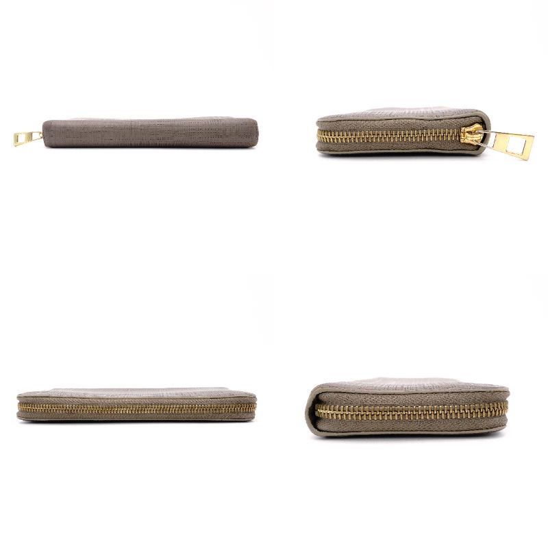 LOEWE Anagram Long Wallet Leather Women's Brown