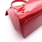 FENDI Peekaboo Mini Handbag, Patent Leather, Red, Women's, 2-Way, Red, Gold Hardware, Crossbody