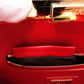 FENDI Peekaboo Mini Handbag, Patent Leather, Red, Women's, 2-Way, Red, Gold Hardware, Crossbody