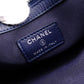 CHANEL Lambskin Gabrielle Matelassé Clutch Bag, Leather, Navy Blue