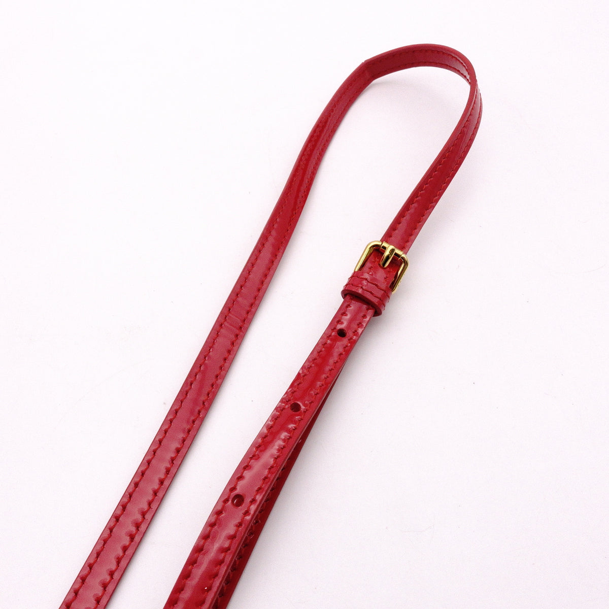 FENDI Peekaboo Mini Handbag, Patent Leather, Red, Women's, 2-Way, Red, Gold Hardware, Crossbody