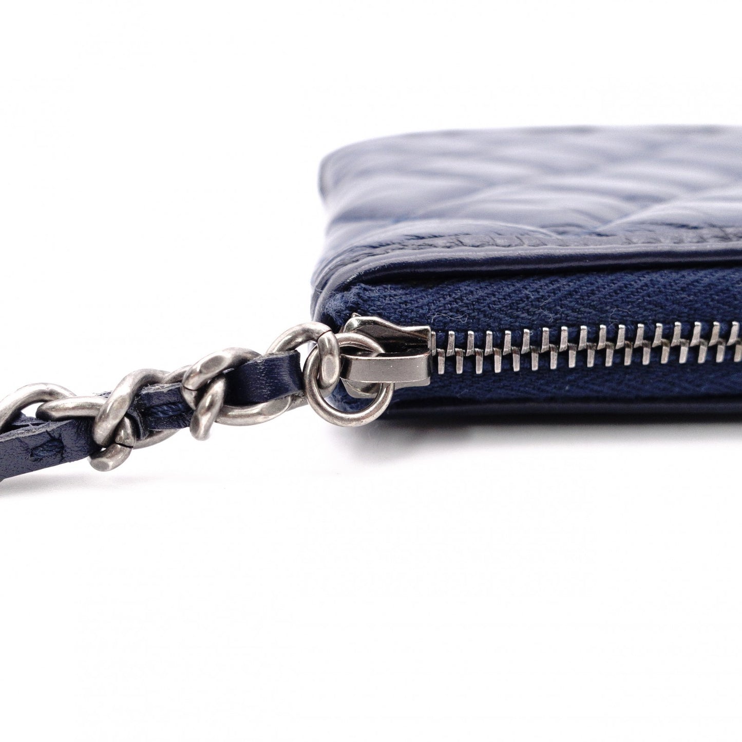 CHANEL Lambskin Gabrielle Matelassé Clutch Bag, Leather, Navy Blue