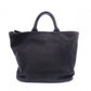 PRADA Canapa Tote Bag, Canvas, Black, 2-Way, Logo, Crossbody