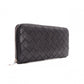 BOTTEGAVENETA Bottega Veneta Intrecciato Long Wallet, Leather, Black and Green, Men's Wallet