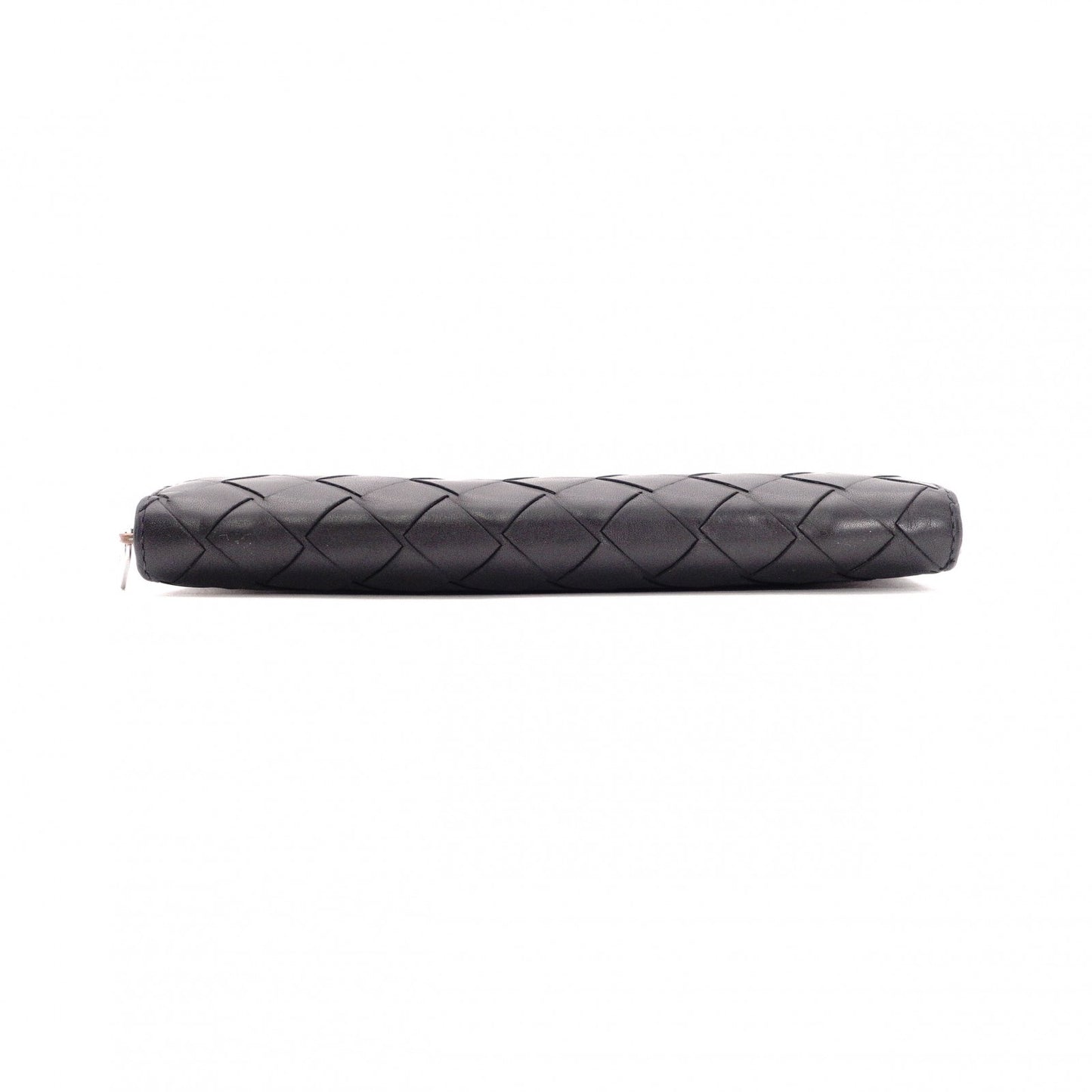 BOTTEGAVENETA Bottega Veneta Intrecciato Long Wallet, Leather, Black and Green, Men's Wallet