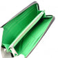 BOTTEGAVENETA Bottega Veneta Intrecciato Long Wallet, Leather, Black and Green, Men's Wallet