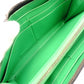 BOTTEGAVENETA Bottega Veneta Intrecciato Long Wallet, Leather, Black and Green, Men's Wallet