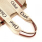Chloe Woody Shoulder Bag Leather/Canvas Beige