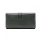 SAINT LAURENT YSL Line Long Wallet, Leather, Green