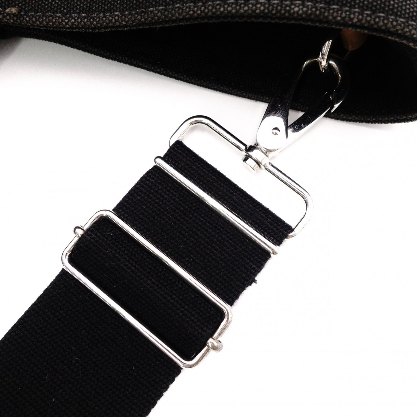 PRADA Canapa Tote Bag, Canvas, Black, 2-Way, Logo, Crossbody
