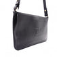 CELINE Macadam Shoulder Bag, Leather, Black, Single Strap, Black with Gold Hardware