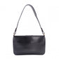 CELINE Macadam Shoulder Bag, Leather, Black, Single Strap, Black with Gold Hardware