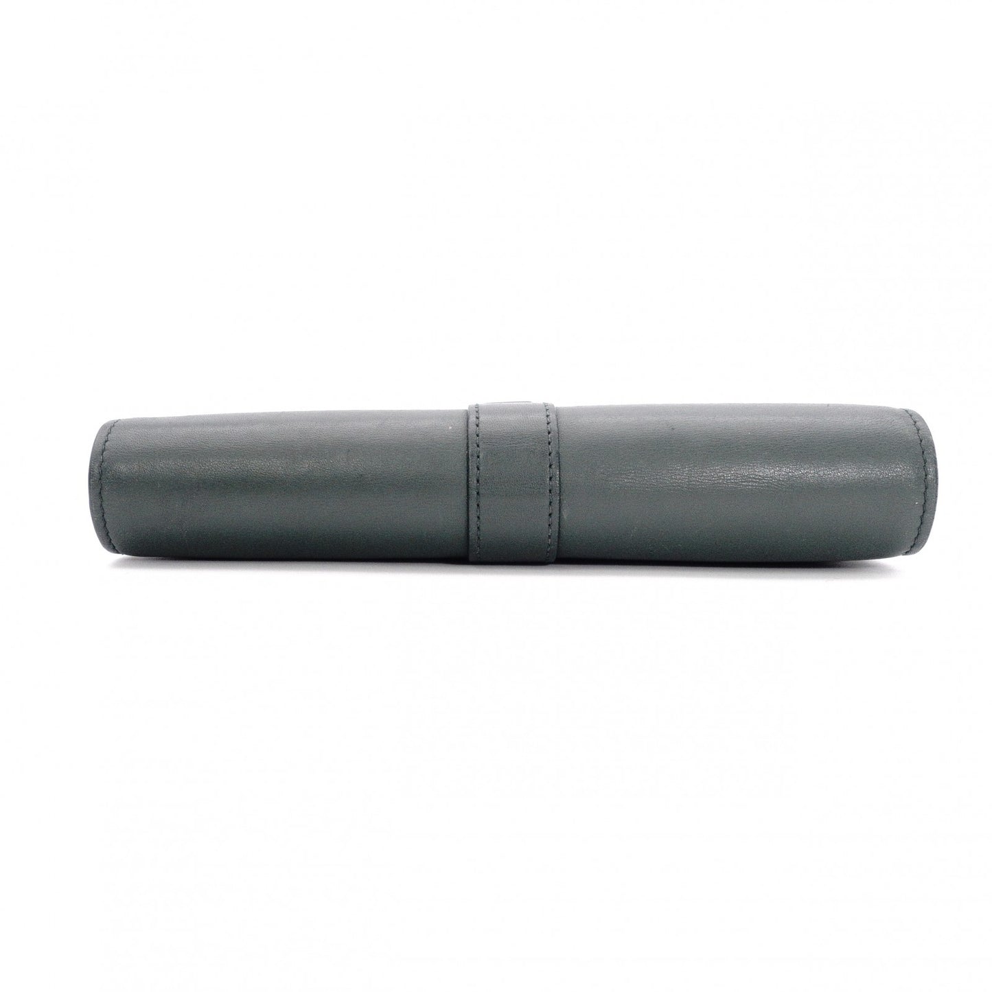 SAINT LAURENT YSL Line Long Wallet, Leather, Green