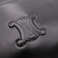 CELINE Macadam Shoulder Bag, Leather, Black, Single Strap, Black with Gold Hardware
