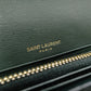 SAINT LAURENT YSL Line Long Wallet, Leather, Green