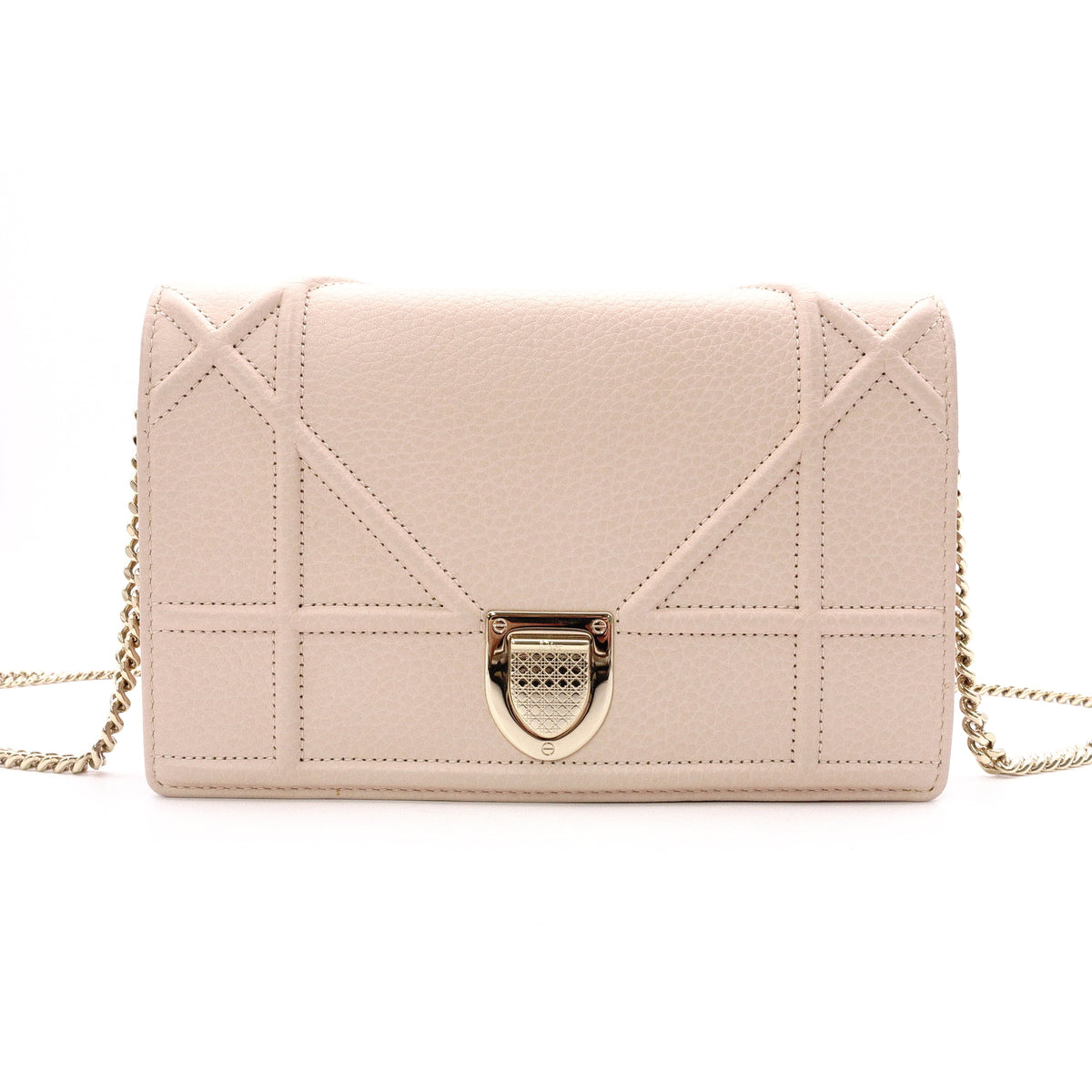 Dior Diorama Shoulder Bag, Leather, Pink, Women's, Gold Hardware, Crossbody