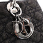 Christian Dior Lady Dior Handbag, Canvas, Black, Silver Hardware