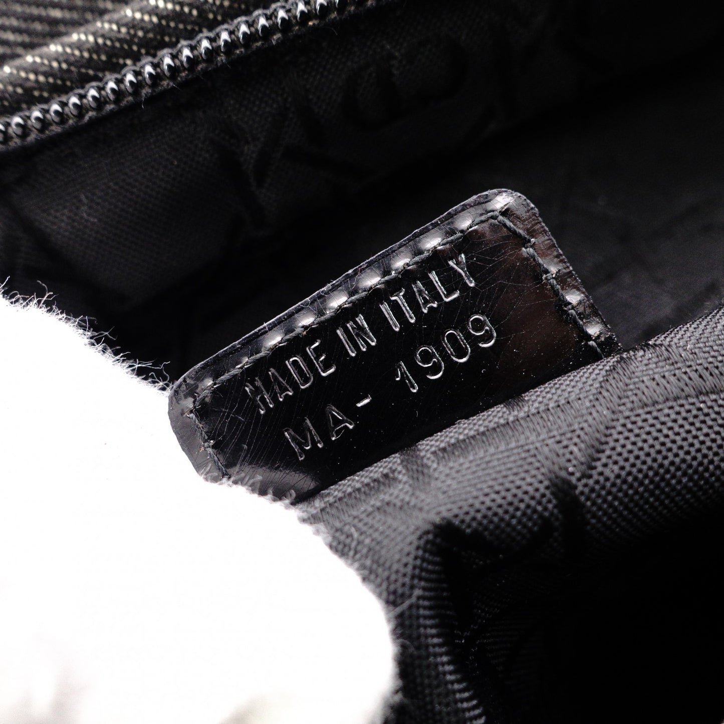 Christian Dior Lady Dior Handbag, Canvas, Black, Silver Hardware