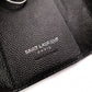SAINT LAURENT Cassandra Key Case, Leather, Black, YSL, Silver Hardware