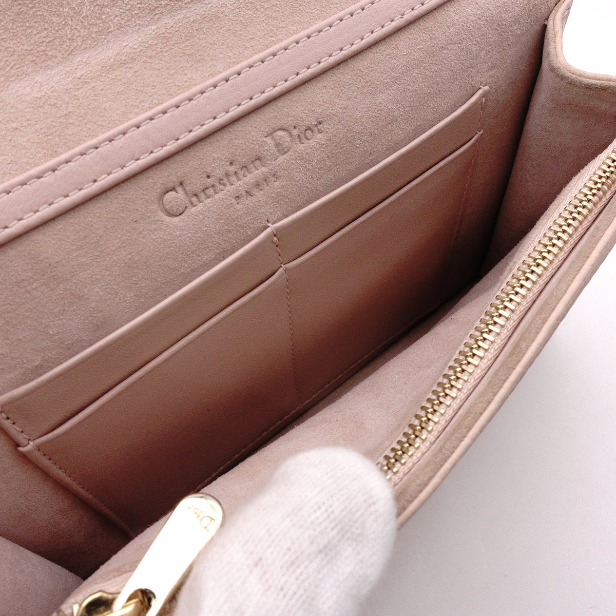 Dior Diorama Shoulder Bag, Leather, Pink, Women's, Gold Hardware, Crossbody