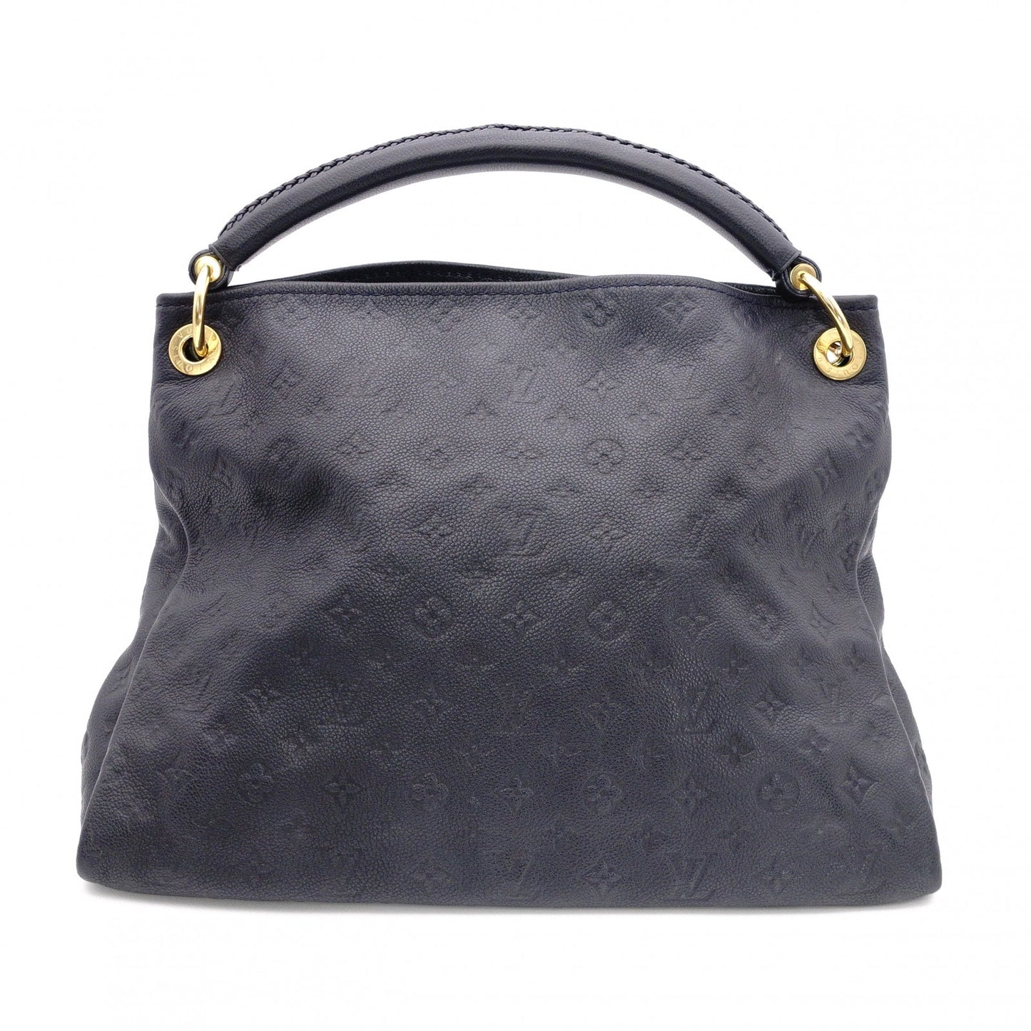 LOUIS VUITTON Artsy MM Monogram Empreinte Shoulder Bag, Leather, Navy