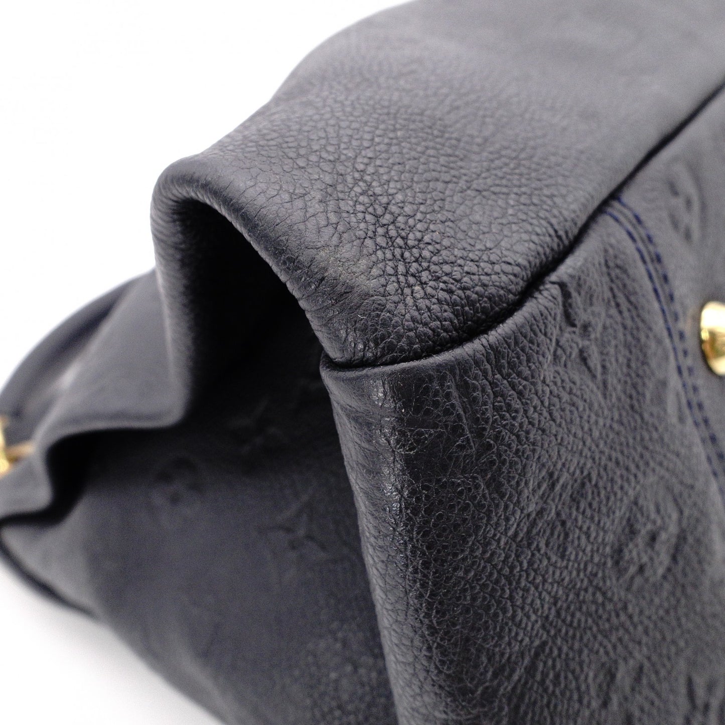 LOUIS VUITTON Artsy MM Monogram Empreinte Shoulder Bag, Leather, Navy