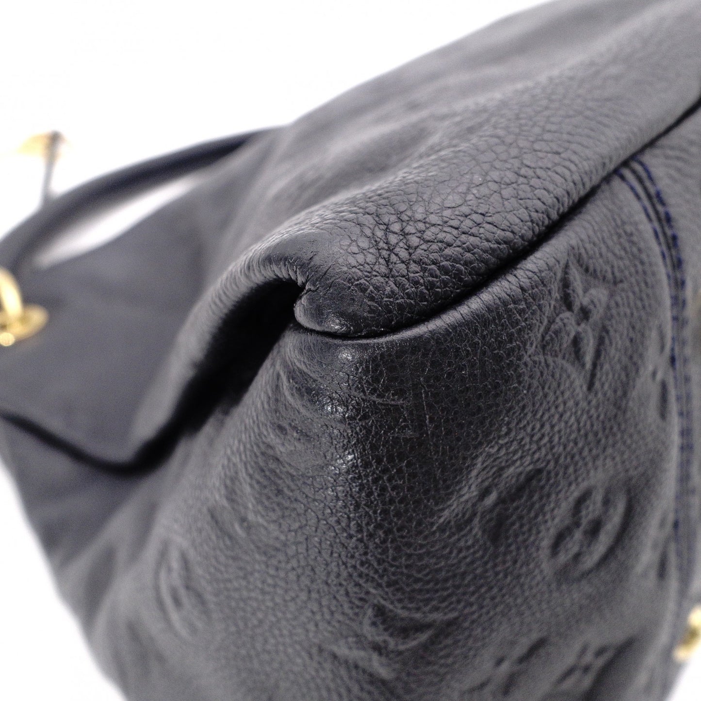 LOUIS VUITTON Artsy MM Monogram Empreinte Shoulder Bag, Leather, Navy