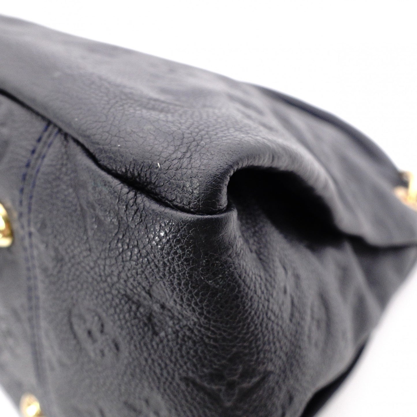 LOUIS VUITTON Artsy MM Monogram Empreinte Shoulder Bag, Leather, Navy