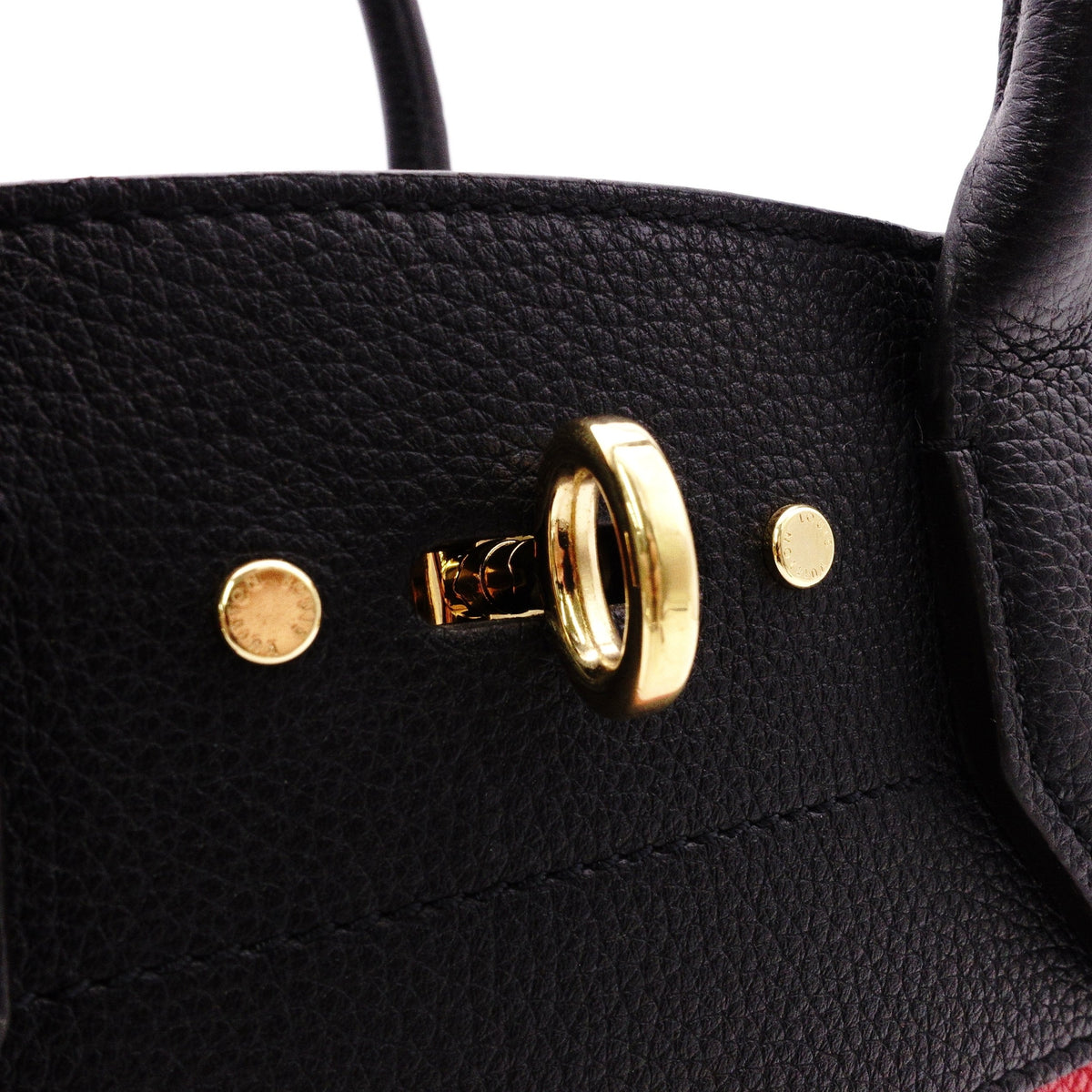 LOUIS VUITTON City Steamer PM Handbag, Leather, Red and Black, 2-Way Crossbody