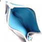 LOEWE Anagram Coin Case, Leather, Turquoise Blue, Logo, Silver Hardware, Card Case