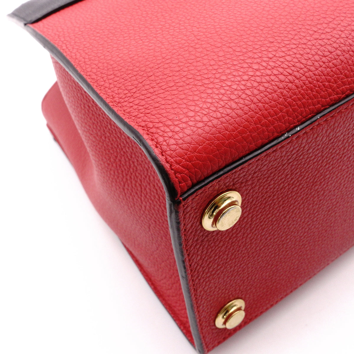 LOUIS VUITTON City Steamer PM Handbag, Leather, Red and Black, 2-Way Crossbody