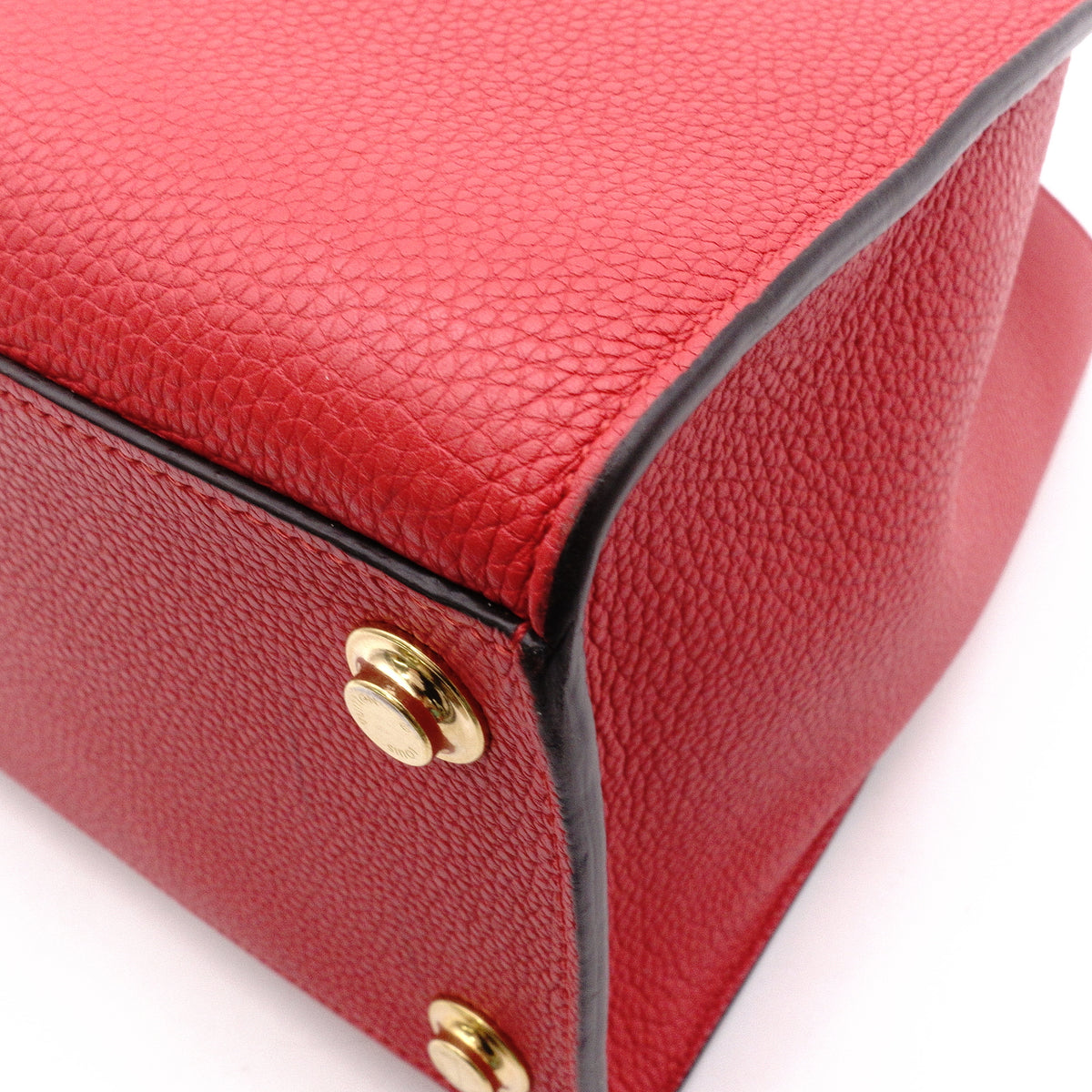 LOUIS VUITTON City Steamer PM Handbag, Leather, Red and Black, 2-Way Crossbody