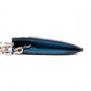 LOEWE Anagram Coin Case, Leather, Turquoise Blue, Logo, Silver Hardware, Card Case