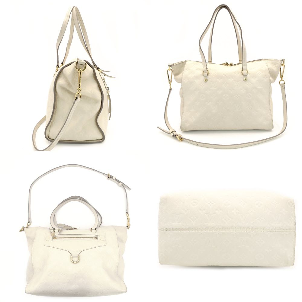 LOUIS VUITTON Anplant Luminous PM Neige Color Shoulder Bag Leather Off-White Gold Hardware 7-10-156