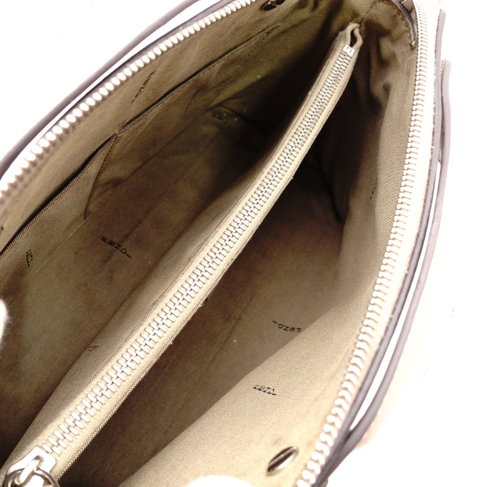 FENDI By the Way Handbag Leather Beige 2-Way