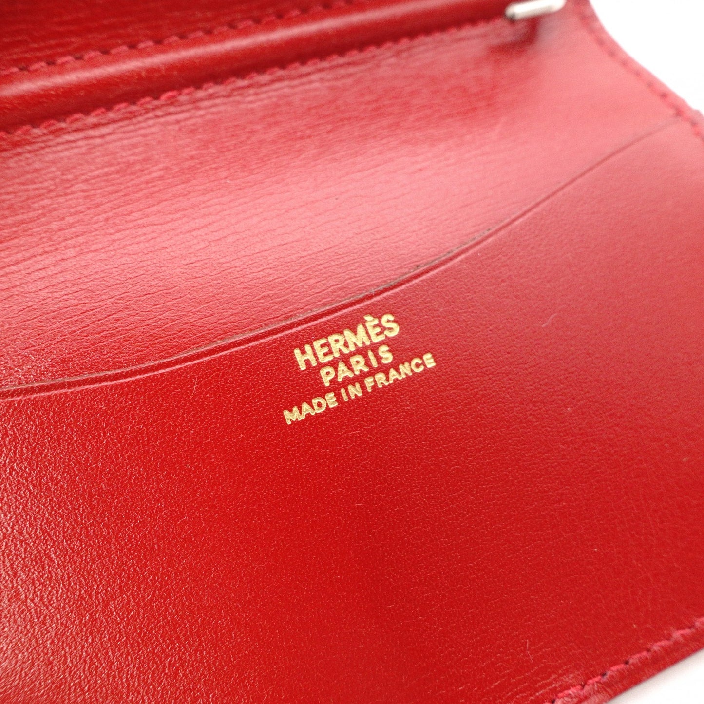 HERMES Agenda Planner Cover, Leather, Red, Notepad Cover, 〇Y Engraving