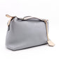 FENDI By the Way Handbag, Leather, Blue-Gray, Women's, 2-Way, Beige, Crossbody, Silver Hardware