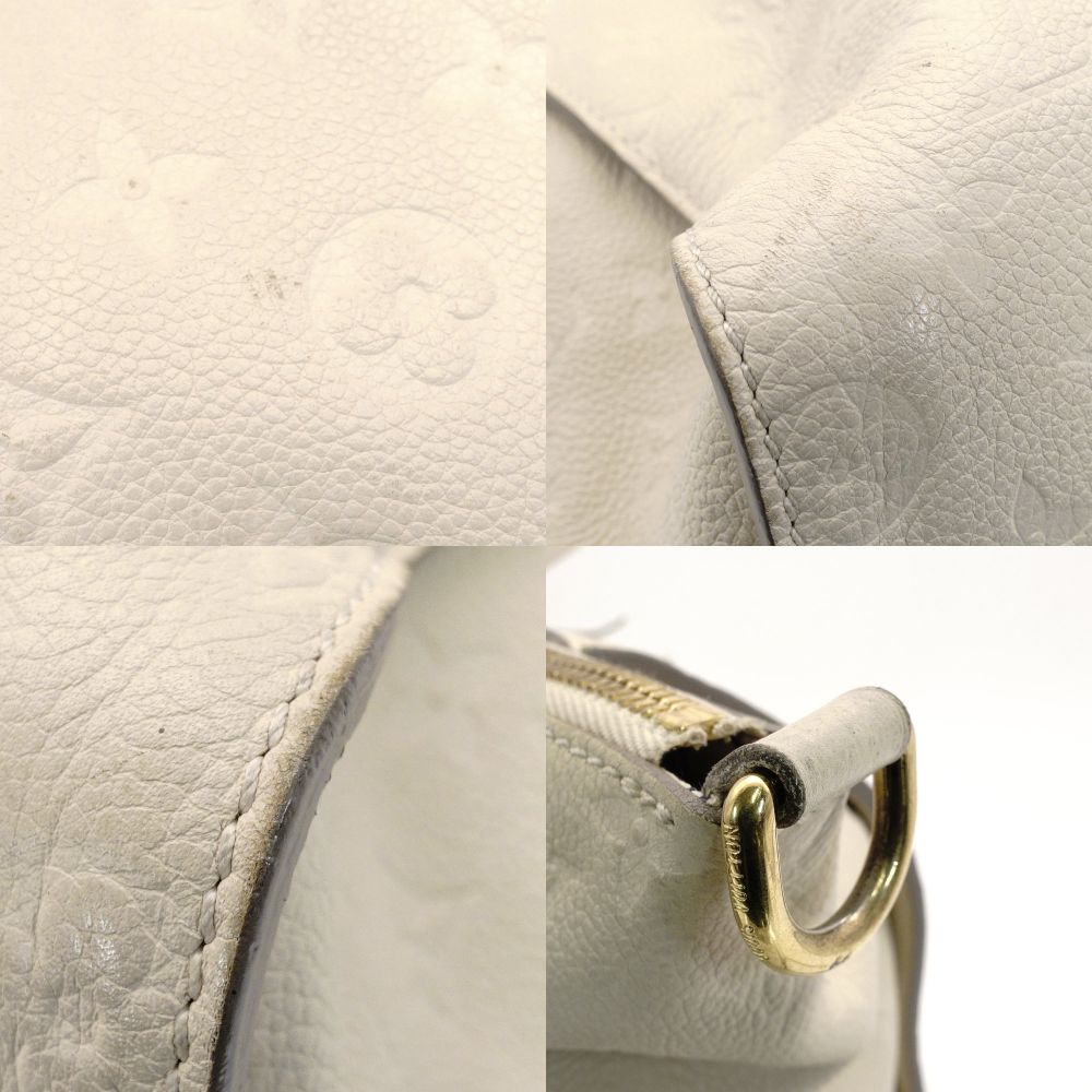 LOUIS VUITTON Anplant Luminous PM Neige Color Shoulder Bag Leather Off-White Gold Hardware 7-10-156