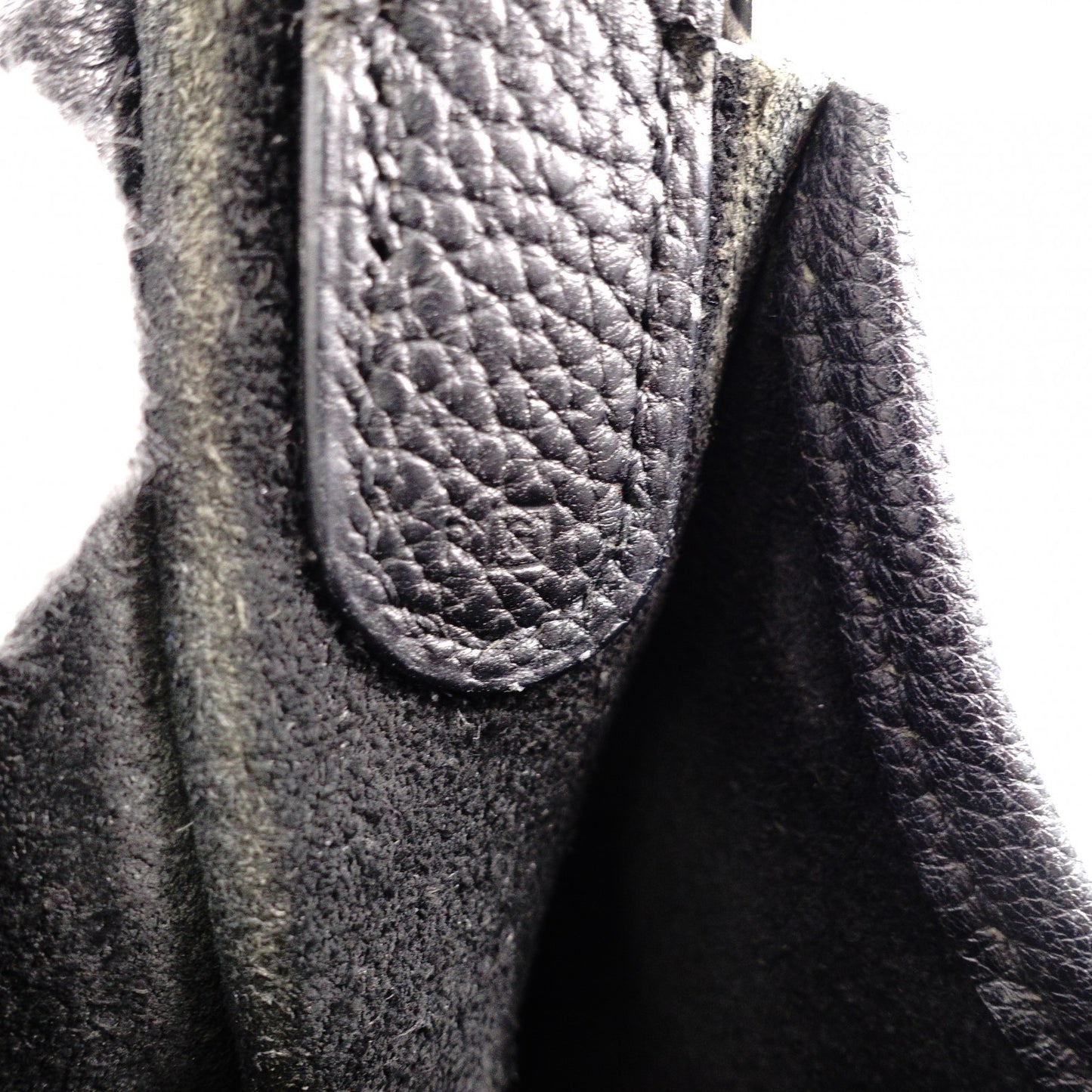 HERMES Evelyn PM Shoulder Bag, Leather, Black, Silver Hardware, Crossbody, □G Stamp