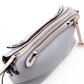 FENDI By the Way Handbag, Leather, Blue-Gray, Women's, 2-Way, Beige, Crossbody, Silver Hardware